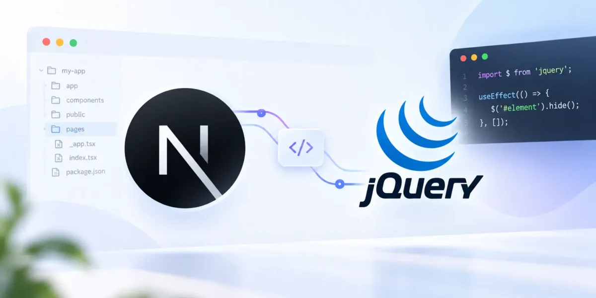 Add jQuery to your NextJS App