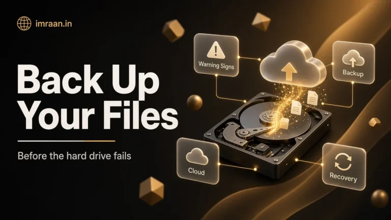 Back Up Your Files illustration: Before the hard drive fails