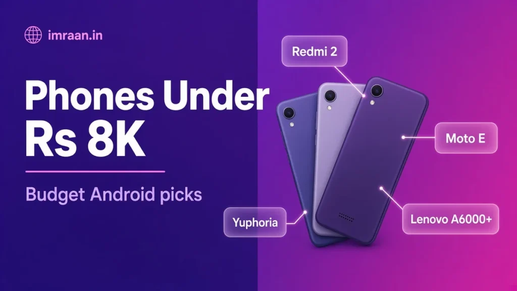 Phones Under Rs 8K illustration: Budget Android picks