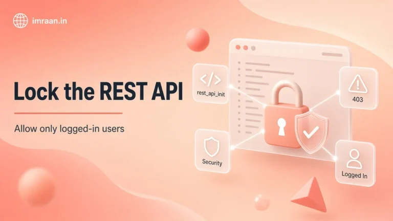 Lock the REST API illustration: Allow only logged-in users