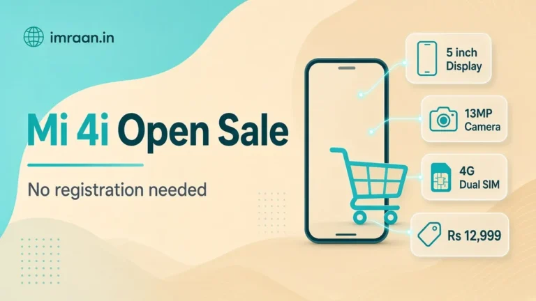Mi 4i Open Sale illustration: No registration needed