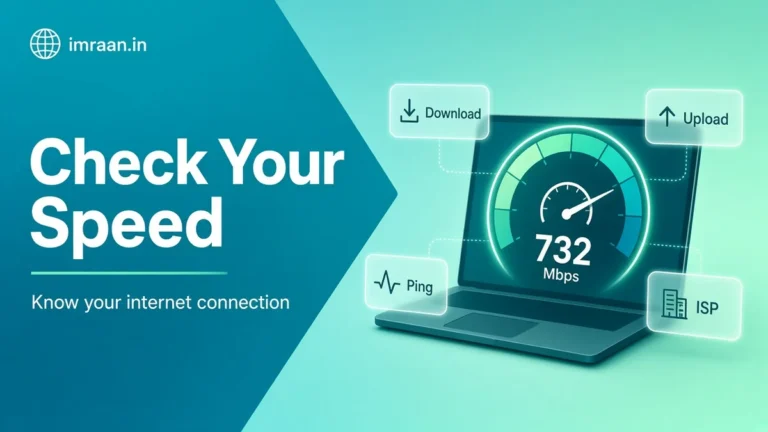 Check Your Speed illustration: Know your internet connection