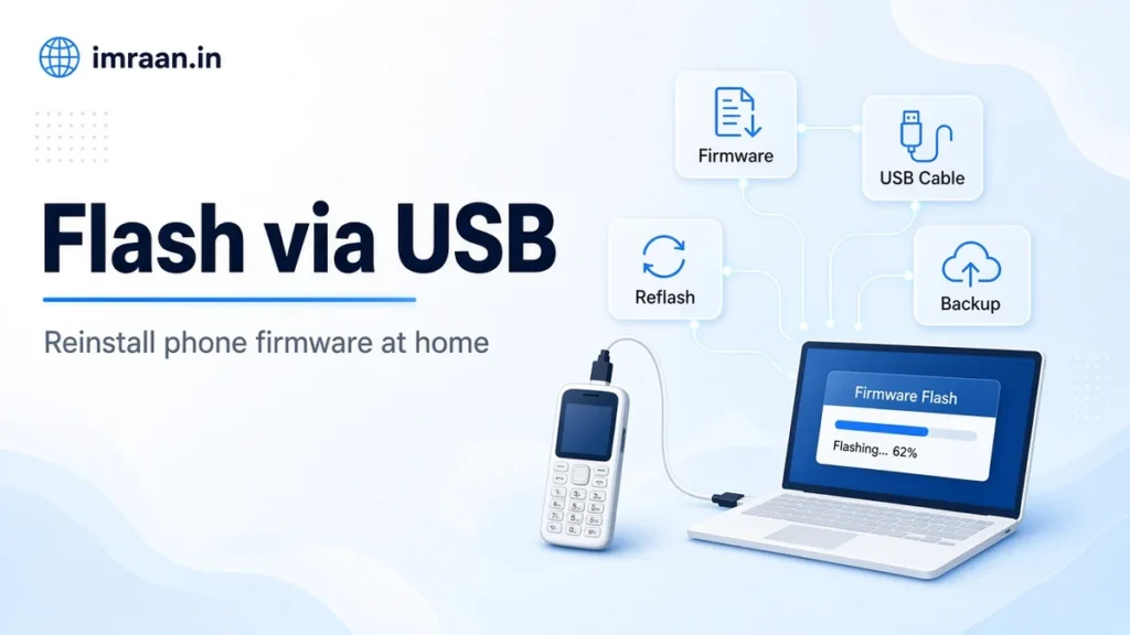 Flash via USB illustration: Reinstall phone firmware at home