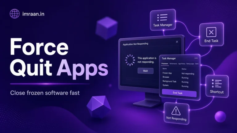 Force Quit Apps illustration: Close frozen software fast