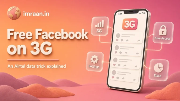 Free Facebook on 3G illustration: An Airtel data trick explained