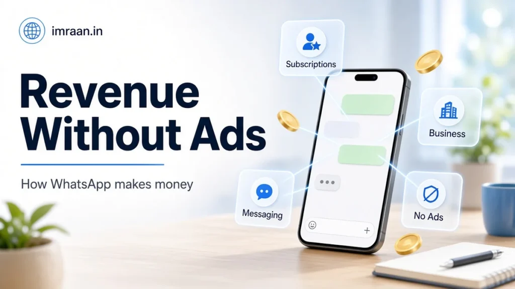 Revenue Without Ads illustration: How WhatsApp makes money
