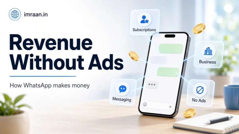 Revenue Without Ads illustration: How WhatsApp makes money