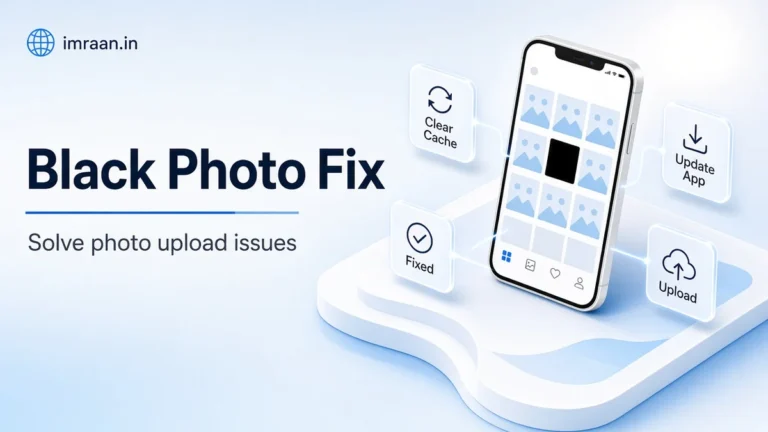 Black Photo Fix illustration: Solve photo upload issues