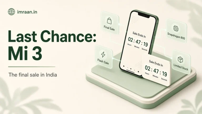 Last Chance: Mi 3 illustration: The final sale in India