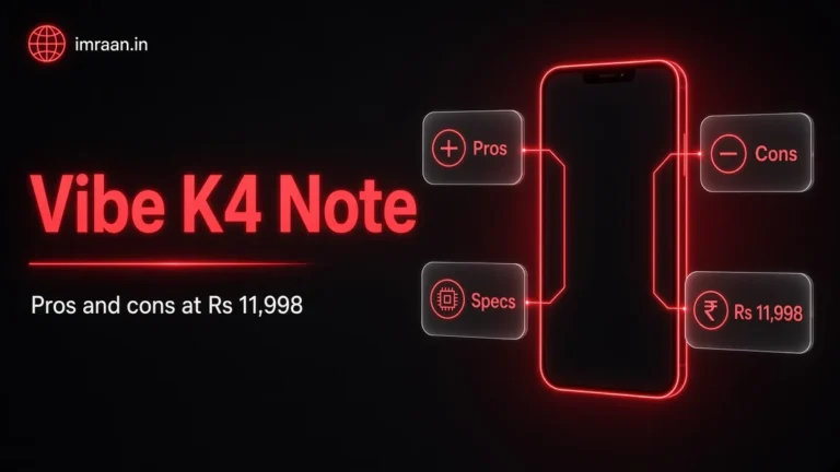 Vibe K4 Note illustration: Pros and cons at Rs 11,998