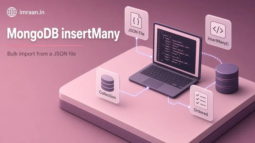 MongoDB insertMany illustration: Bulk import from a JSON file