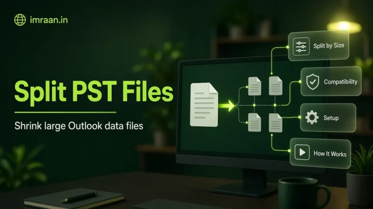 Split PST Files illustration: Shrink large Outlook data files
