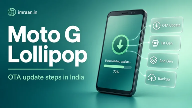 Moto G Lollipop illustration: OTA update steps in India