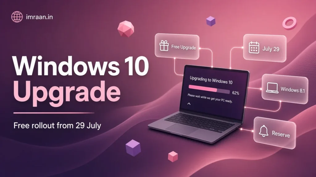 Windows 10 Upgrade illustration: Free rollout from 29 July
